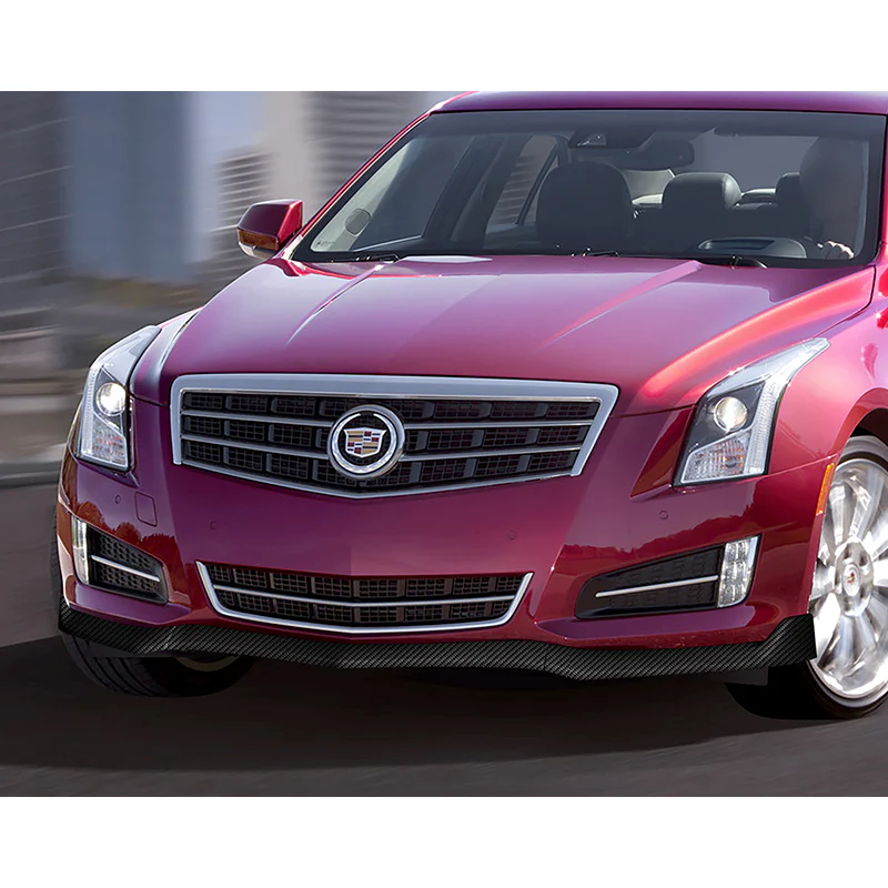 For 2013-2014 Cadillac ATS GT-Style Carbon Look Front Bumper Body Splitter Spoiler Lip 3PCS - Image 5