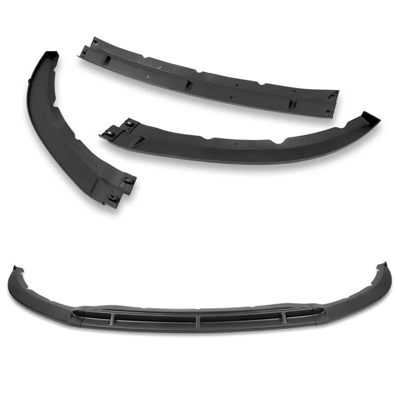 For 2013-2014 Ford Mustang GT-Style  3-PCS  Matt Black Front Bumper Body Kit Spoiler Lip - Image 4