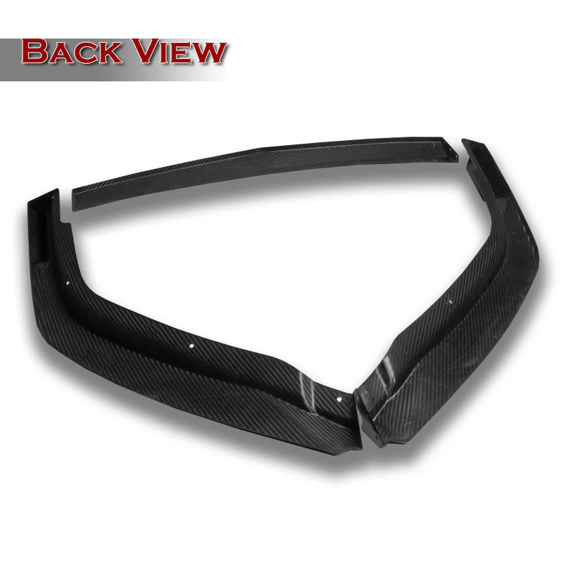 For 2013-2015 Honda Accord Coupe Carbon Fiber 3Pcs Front Bumper Splitter Spoiler Lip - Image 4