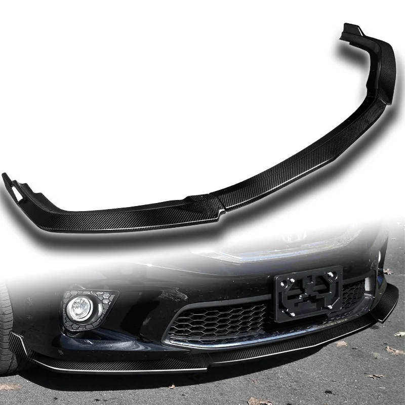 For 2013-2015 Honda Accord Coupe Carbon Fiber 3Pcs Front Bumper Splitter Spoiler Lip - Image 5