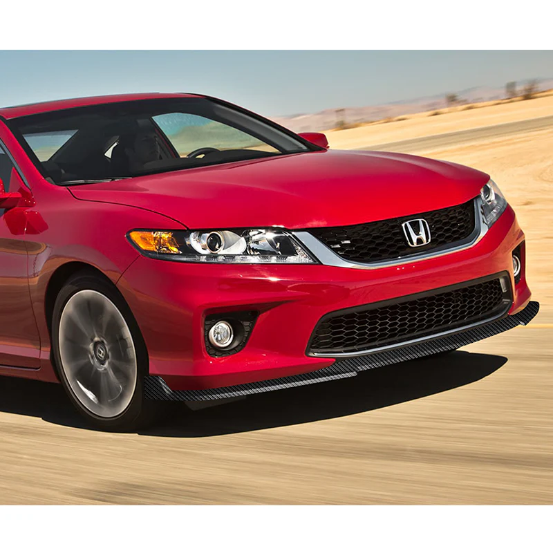 For 2013-2015 Honda Accord Coupe Carbon Look 3Pcs Front Bumper Splitter Spoiler Lip - Image 5
