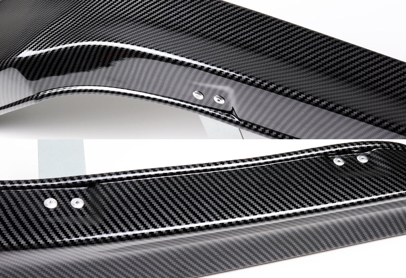 For 2013-2015 Honda Accord Coupe HFP-Style Carbon Style Look Front Bumper Body Splitter Spoiler Lip 2PCS - Image 3