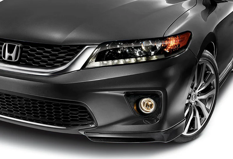 For 2013-2015 Honda Accord Coupe HFP-Style Carbon Style Look Front Bumper Body Splitter Spoiler Lip 2PCS - Image 5