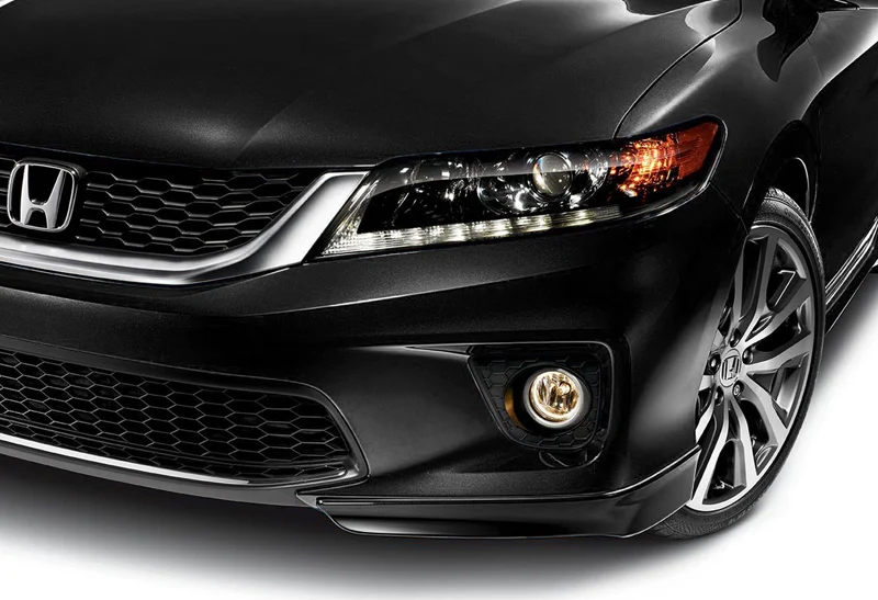 For 2013-2015 Honda Accord Coupe HFP-Style Painted Black Front Bumper Body Splitter Spoiler Lip 2PCS - Image 4
