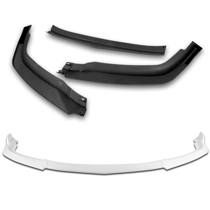 For 2013-2015 Honda Accord Coupe Painted White 3Pcs Front Bumper Splitter Spoiler Lip - Image 4