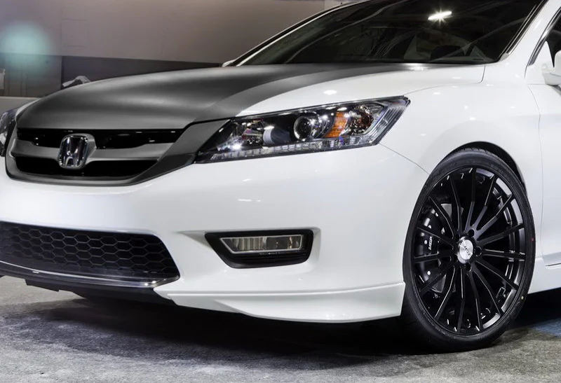 For 2013 - 2015 Honda Accord HFP-Style Front Bumper Body Splitter Spoiler Lip 2PCS -Painted White - Image 4