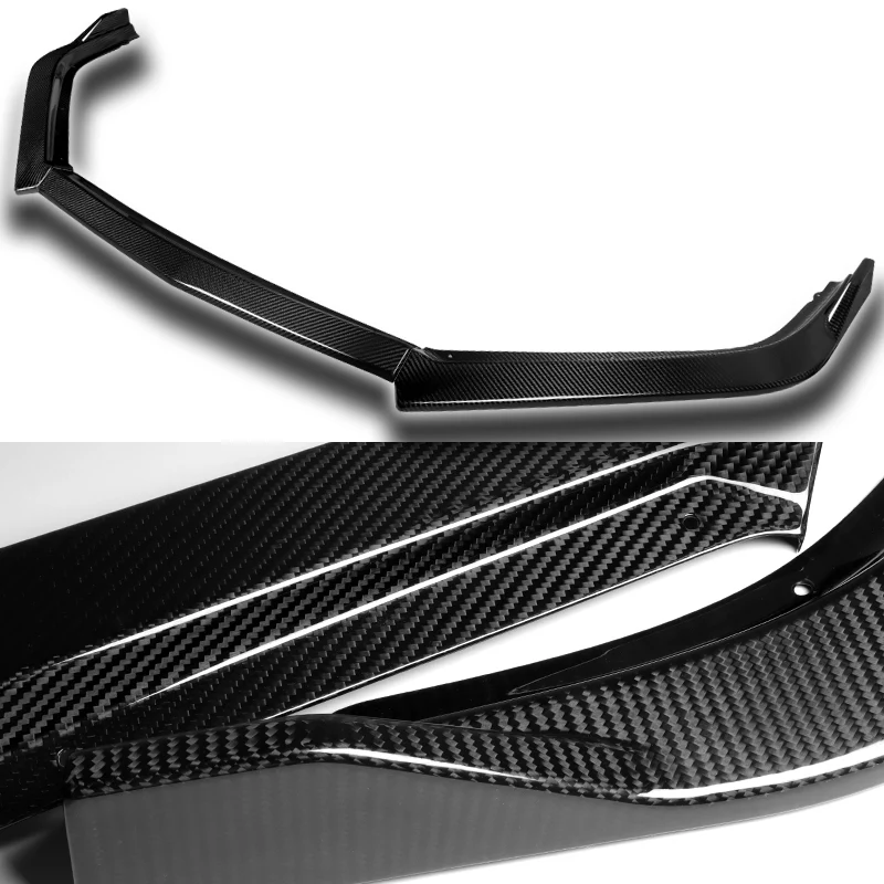 For 2013-2015 Honda Accord Sedan Carbon Fiber 3-PCS  Front Bumper Splitter Spoiler Lip - Image 2