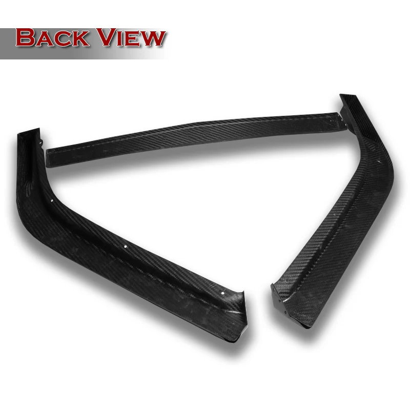 For 2013-2015 Honda Accord Sedan Carbon Fiber 3-PCS  Front Bumper Splitter Spoiler Lip - Image 4