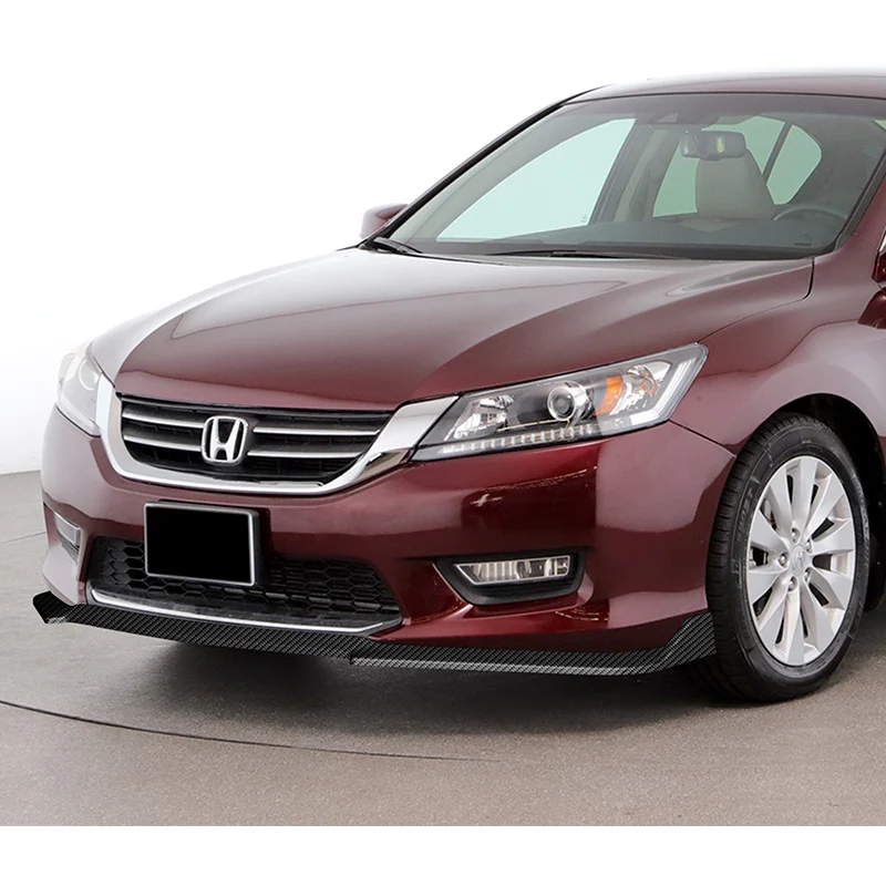For 2013-2015 Honda Accord Sedan Carbon Look 3-Pcs  Front Bumper Splitter Spoiler Lip - Image 5