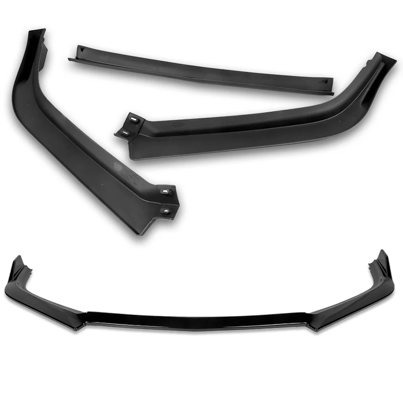 For 2013-2015 Honda Accord Sedan Painted Black 3-Pcs Front Bumper Splitter Spoiler Lip - Image 4