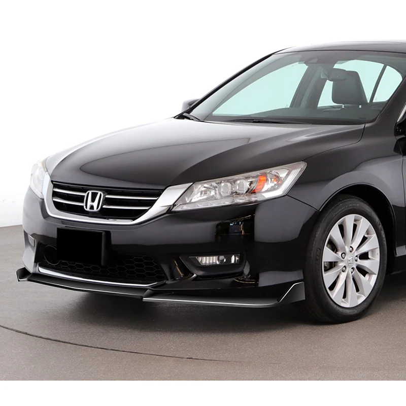 For 2013-2015 Honda Accord Sedan Painted Black 3-Pcs Front Bumper Splitter Spoiler Lip - Image 5