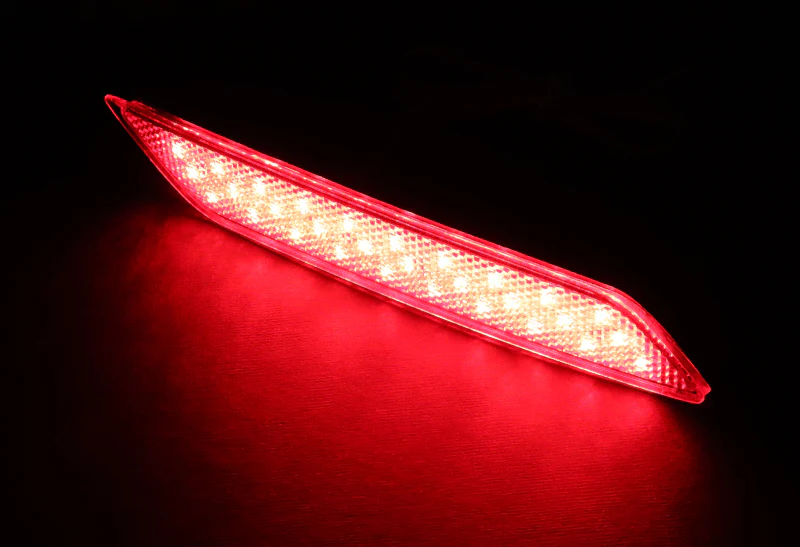 For 2013 – 2015 Honda Civic Sedan 4DR LED Rear Bumper Reflector Stop Brake Light Kit -Red Lens - Image 3