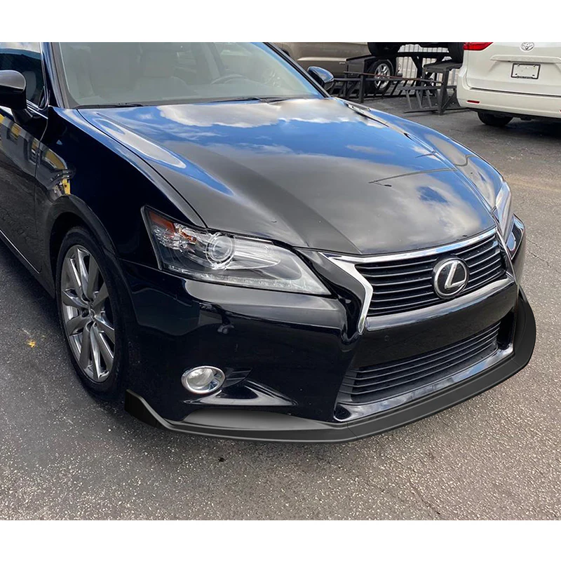 For 2013-2015 Lexus GS350 GS450h Base Black 3-Pcs Front Bumper Splitter Spoiler Lip - Image 5