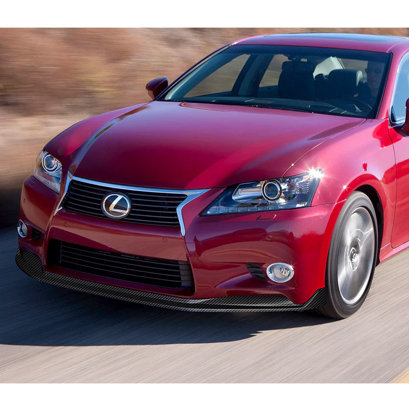 For 2013-2015 Lexus GS350 GS450h Base Carbon 3-pcs  Look Front Bumper Spoiler Lip - Image 5