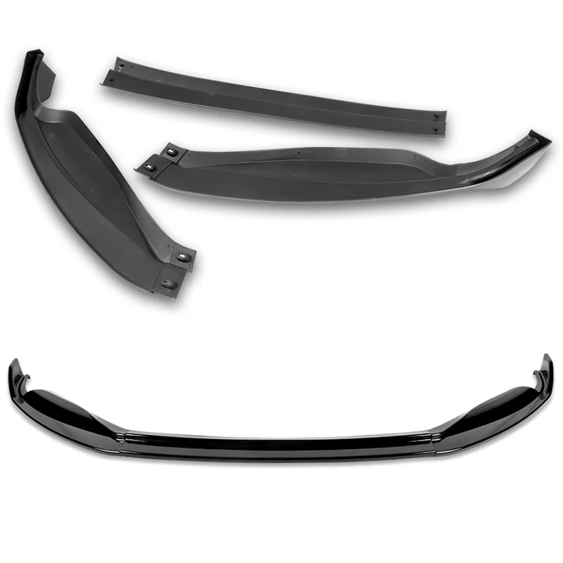 For 2013-2015 Lexus GS350 GS450h Base Painted Black  3-pcs Front Bumper Spoiler Lip - Image 4