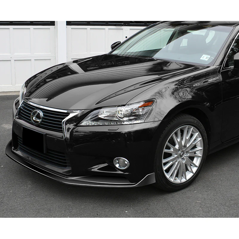 For 2013-2015 Lexus GS350 GS450h Base Painted Black  3-pcs Front Bumper Spoiler Lip - Image 5