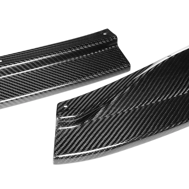 For 2013-2015 Lexus GS350 GS450h Base Real Carbon Fiber 3-Pcs Front Bumper Spoiler Lip - Image 2