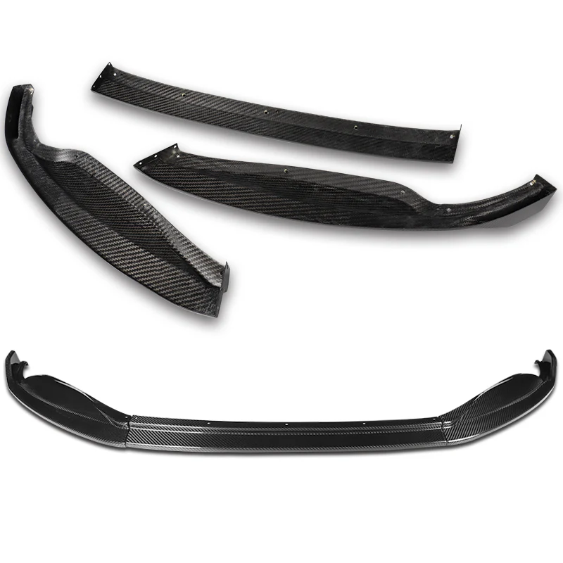 For 2013-2015 Lexus GS350 GS450h Base Real Carbon Fiber 3-Pcs Front Bumper Spoiler Lip - Image 4