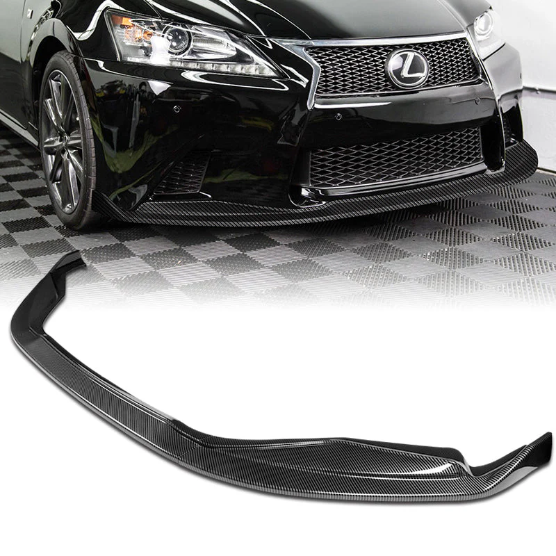 For 2013-2015 Lexus GS350 GS450h F-Sport CARBON LOOK 3-Piece Front Bumper Body Spoiler Splitter Lip Kit + FREE GIFT - Image 3