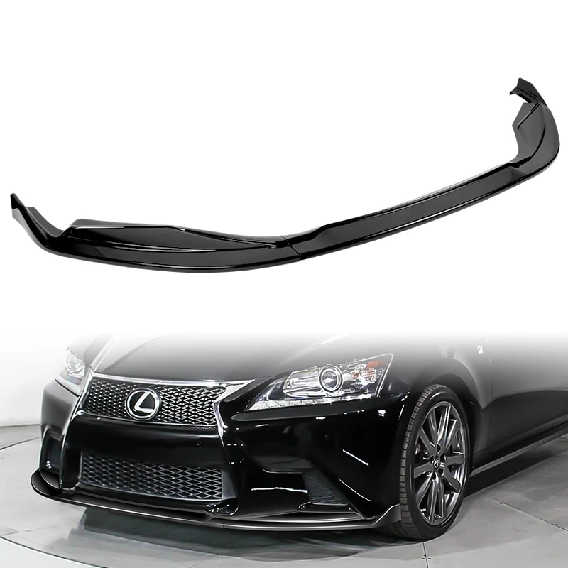 For 2013-2015 Lexus GS350 GS450h F-Sport Painted Black 3-Piece Front Bumper Body Spoiler Splitter Lip Kit - Image 7