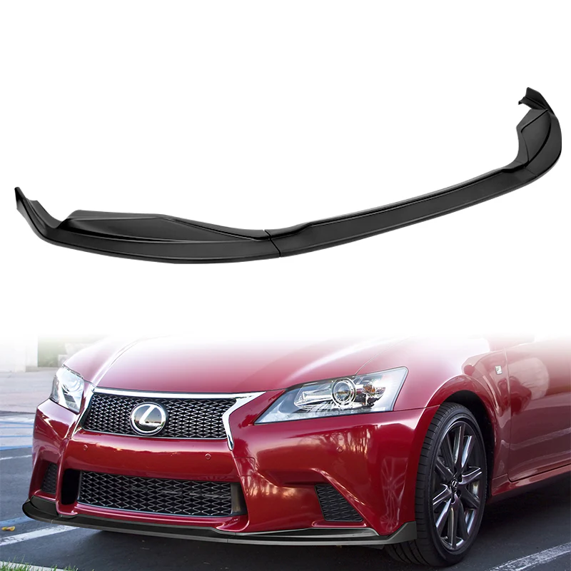For 2013-2015 Lexus GS350 GS450h F-Sport Matte Black 3-Piece Front Bumper Body Spoiler Splitter Lip Kit - Image 6