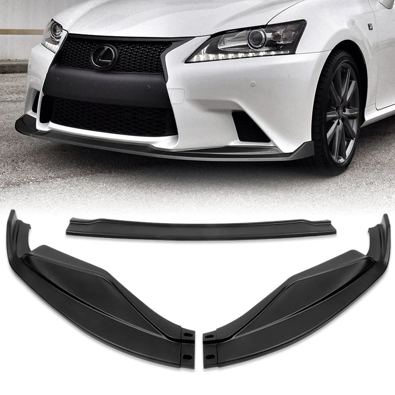 For 2013-2015 Lexus GS350 GS450h F-Sport Matte Black 3-Piece Front Bumper Body Spoiler Splitter Lip Kit + FREE GIFT - Image 2