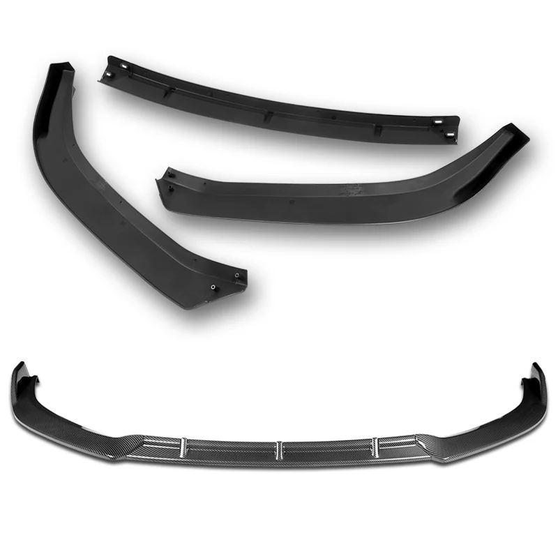 For 2013-2015 Nissan Sentra Carbon 3-Pcs Look Front Bumper Body Splitter Spoiler Lip - Image 4