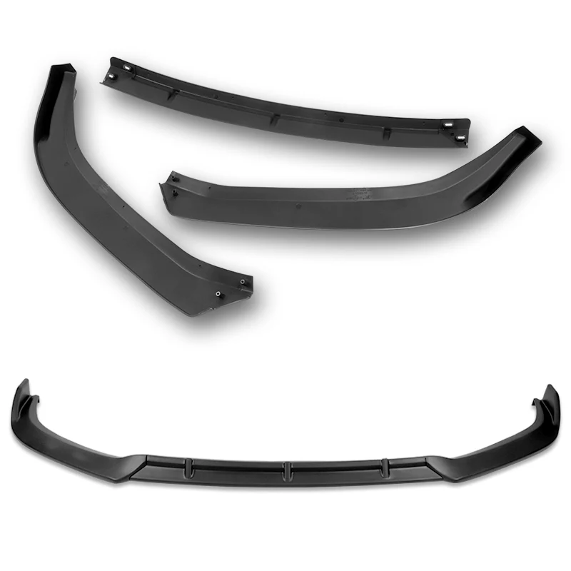 For 2013-2015 Nissan Sentra Matt Black  3-Pcs Front Bumper Body Splitter Spoiler Lip - Image 4