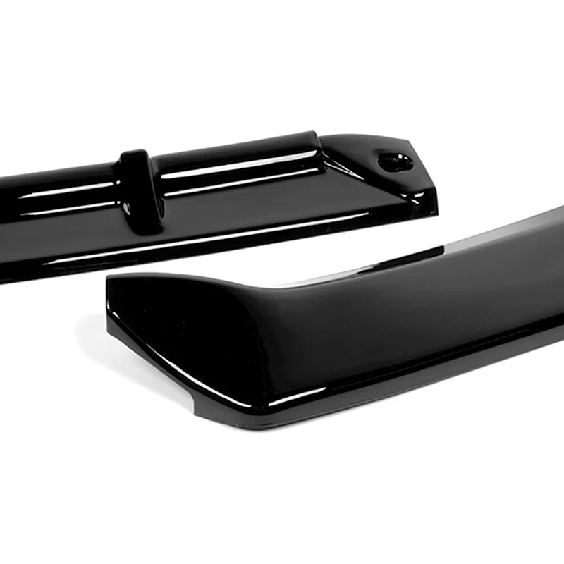 For 2013-2015 Nissan Sentra Painted Black  3-Pcs Front Bumper Body Splitter Spoiler Lip - Image 2