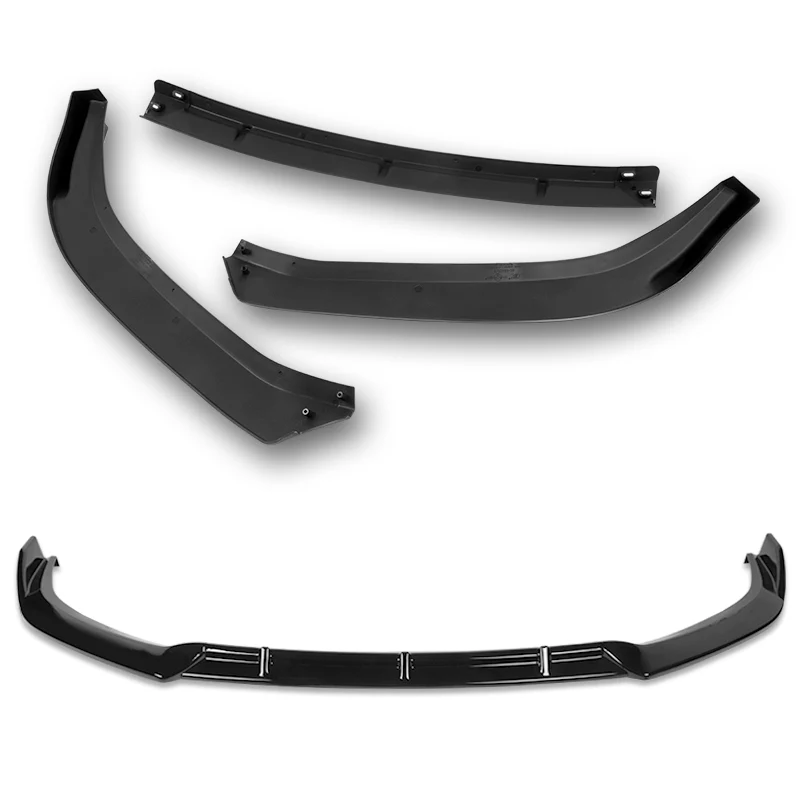 For 2013-2015 Nissan Sentra Painted Black  3-Pcs Front Bumper Body Splitter Spoiler Lip - Image 4