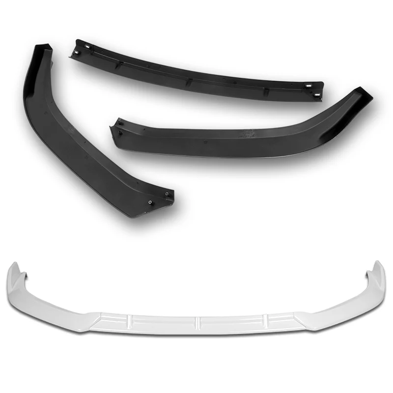 For 2013-2015 Nissan Sentra Painted White 3-Pcs Front Bumper Body Splitter Spoiler Lip - Image 4