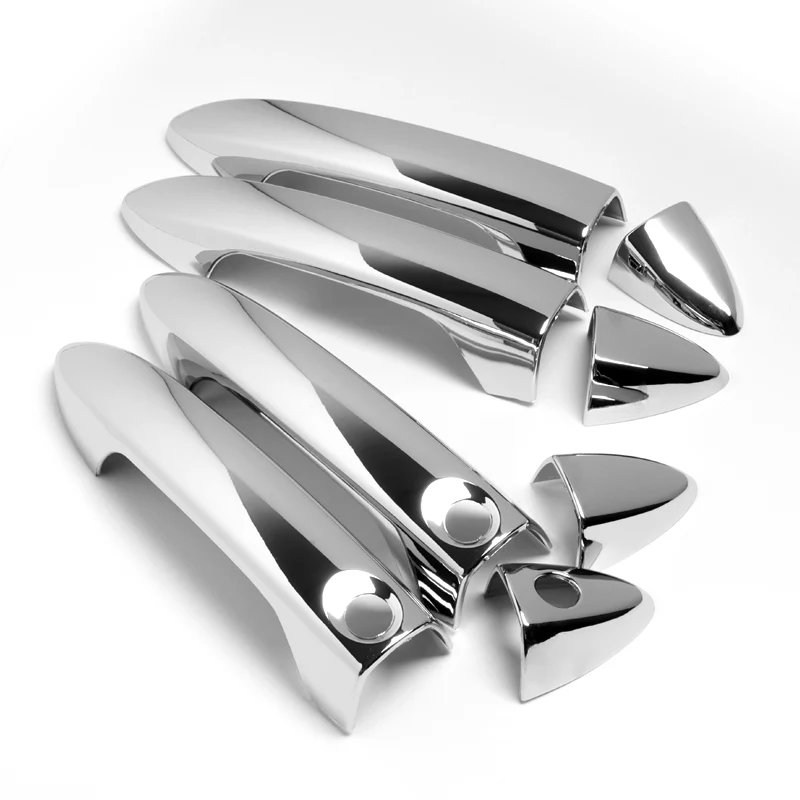 For 2013 - 2017 Honda Accord Chrome Exterior Door Pull Handle Cover Cap Trim Kit With Smart Key Hole - Image 2