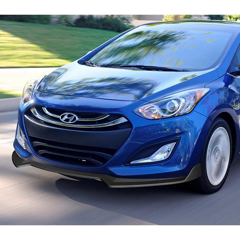 For 2013-2017 Hyundai Elantra GT Hatchback 3-PCS Matt Black Front Bumper Spoiler Lip - Image 5