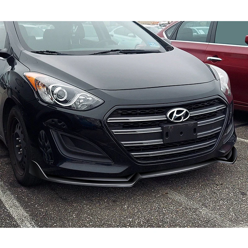 For 2013-2017 Hyundai Elantra GT Hatchback 3-PCS Painted BLK Front Bumper Spoiler Lip - Image 5