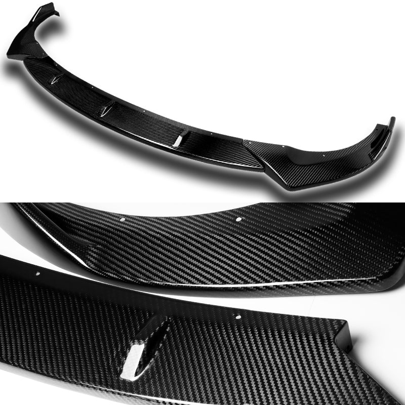 For 2013-2017 Hyundai Veloster Turbo JDM Carbon Fiber Front Bumper Splitter Spoiler Lip 3PCS - Image 2