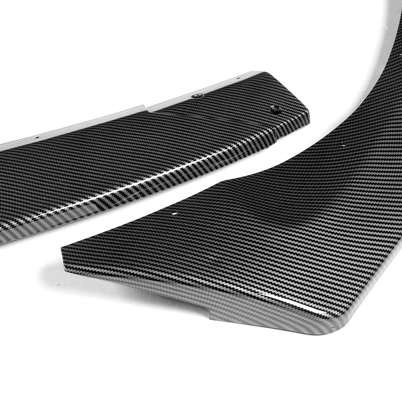 For 2013-2017 Hyundai Veloster Turbo JDM Carbon Look Front Bumper Splitter Spoiler Lip 3PCS - Image 2