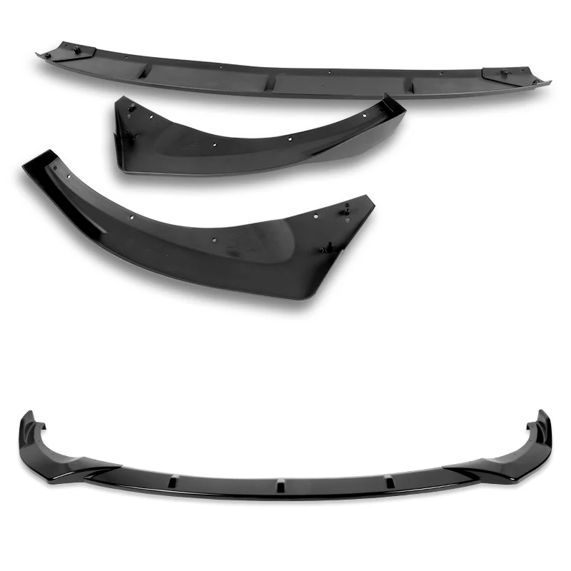For 2013-2017 Hyundai Veloster Turbo JDM Painted Black Front Bumper Splitter Spoiler Lip 3PCS - Image 3