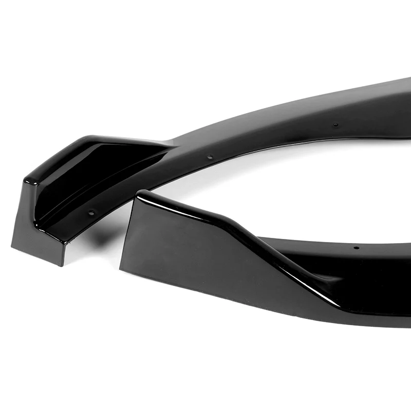 For 2013-2017 Hyundai Veloster Turbo JDM Painted Black Front Bumper Splitter Spoiler Lip 3PCS - Image 4