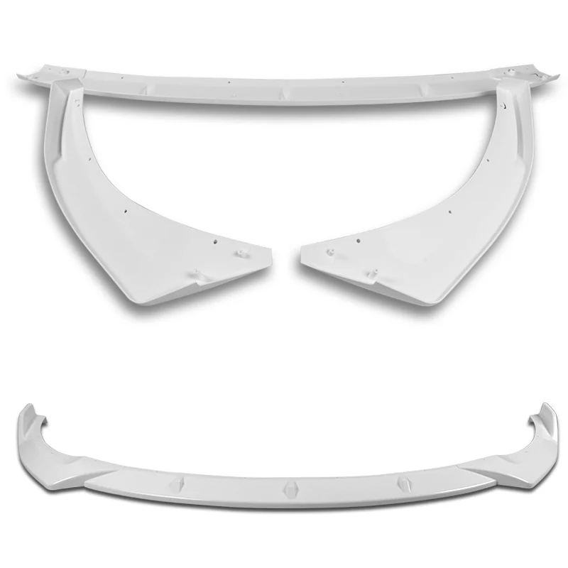 For 2013-2017 Hyundai Veloster Turbo JDM Painted White Front Bumper Splitter Spoiler Lip 3PCS - Image 3
