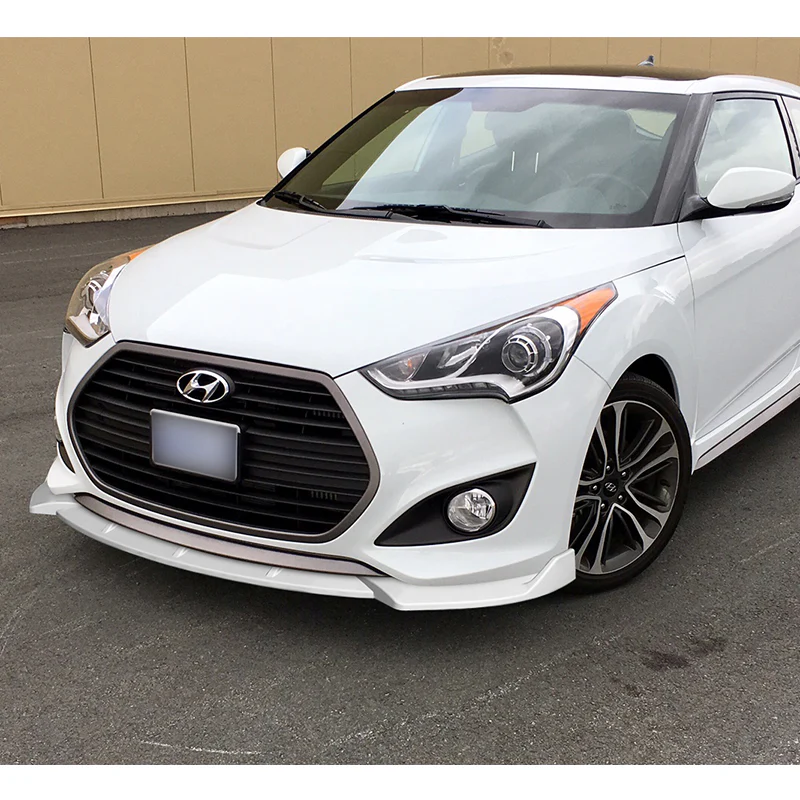 For 2013-2017 Hyundai Veloster Turbo JDM Painted White Front Bumper Splitter Spoiler Lip 3PCS - Image 5