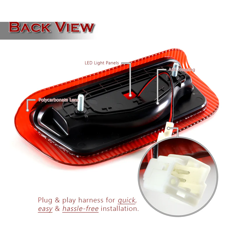 For 2013-2017 Nissan Juke LED High Mount Third 3RD Brake Light Stop Lamp -Red Lens - Image 4