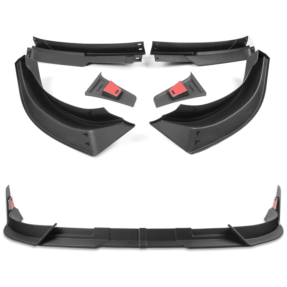 STP Style For 2013-2018 Ram 1500 / 2019-2024 Ram 1500 Classic Front Bumper Lip Spoiler Splitter -Unpainted Black - Image 5