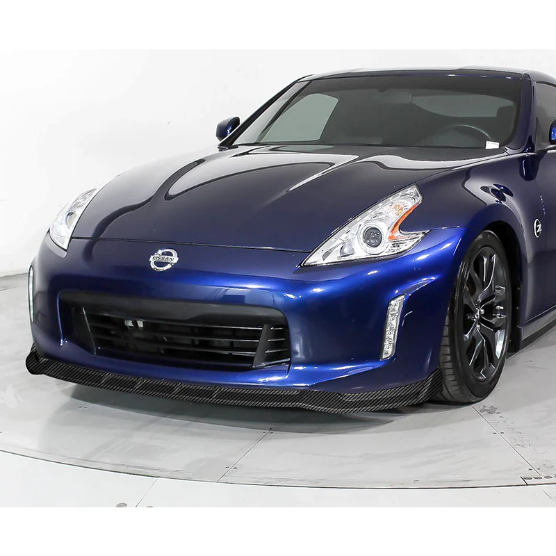 For 2013-2020 Nissan 370Z GT-Style Carbon Look Front Bumper Splitter Spoiler Lip 3PCS - Image 5