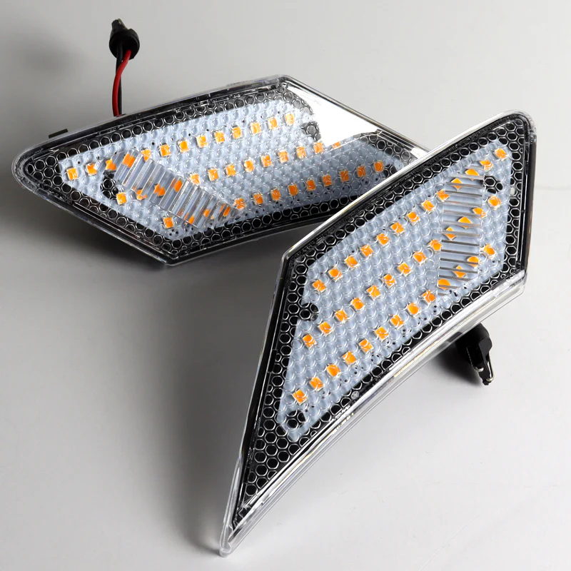 For 2013–2020 Subaru BRZ Scion FR-S Amber LED Turn Signal Bumper Side Marker Lights -Clear Lens - Image 2