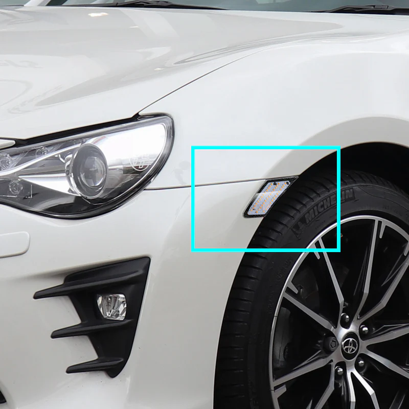 For 2013–2020 Subaru BRZ Scion FR-S Amber LED Turn Signal Bumper Side Marker Lights -Clear Lens - Image 7