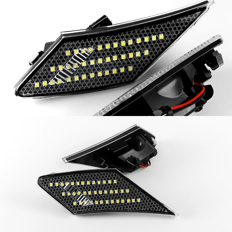For 2013–2020 Subaru BRZ Scion FR-S White LED Turn Signal Bumper Side Marker Lights -Clear Lens - Image 4