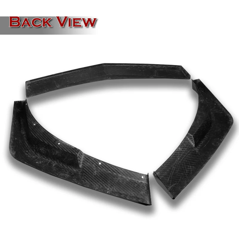 For 2014-2015 Chevy Camaro SS Z28 Carbon Fiber Front Bumper Splitter Spoiler Lip 3PCS - Image 4