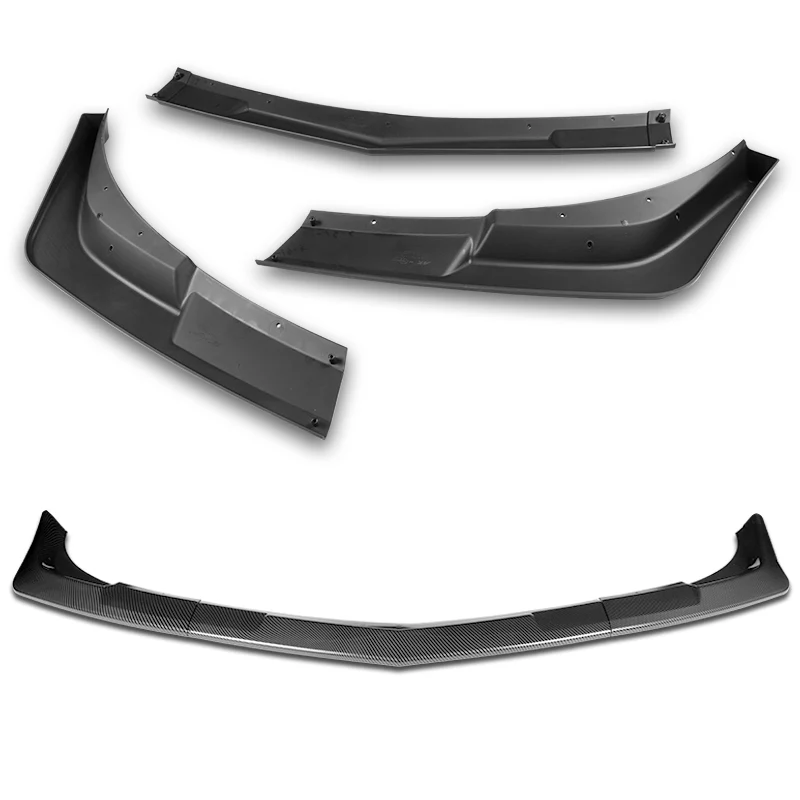 For 2014-2015 Chevy Camaro SS Z28 Carbon Look Front Bumper Splitter Spoiler Lip 3PCS - Image 3