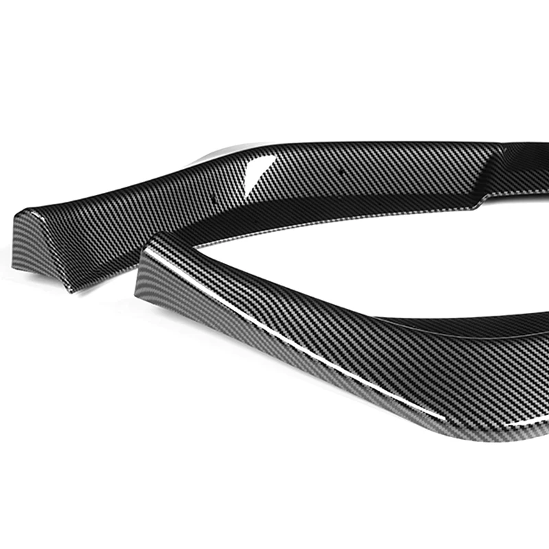 For 2014-2015 Chevy Camaro SS Z28 Carbon Look Front Bumper Splitter Spoiler Lip 3PCS - Image 4
