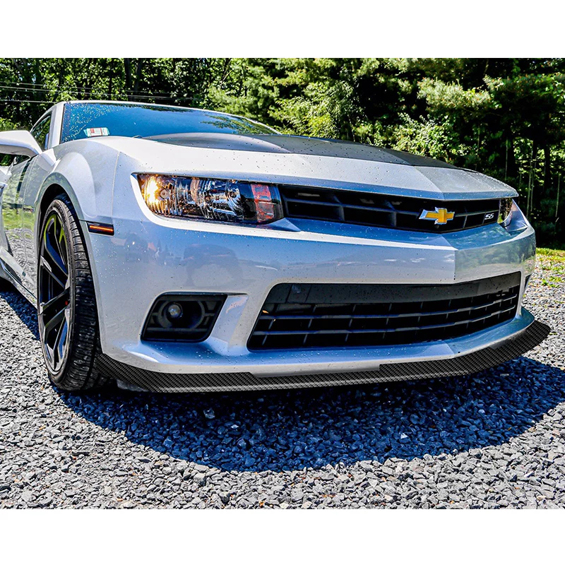 For 2014-2015 Chevy Camaro SS Z28 Carbon Look Front Bumper Splitter Spoiler Lip 3PCS - Image 5